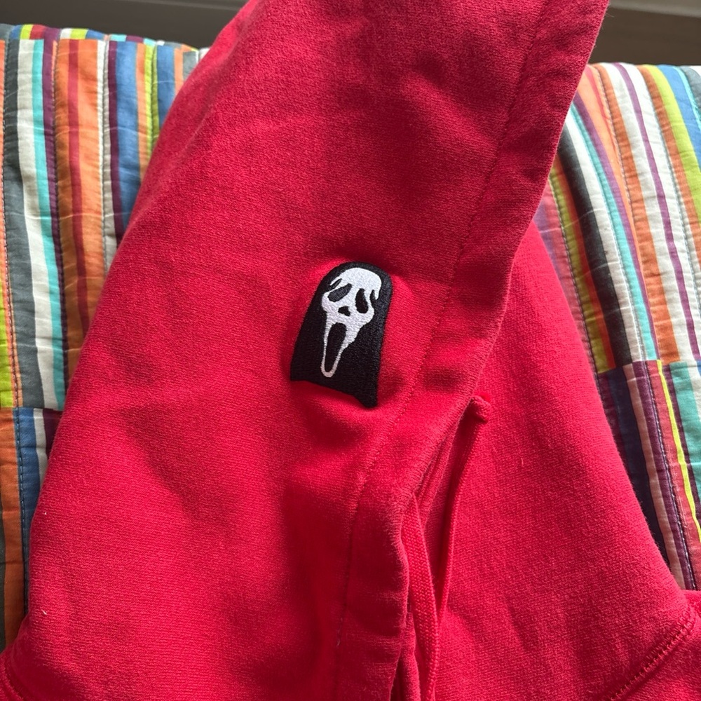 Supreme Ghostface arc logo Red Pullover Hoodie with Black Drip nwt large - Picture 9 of 16